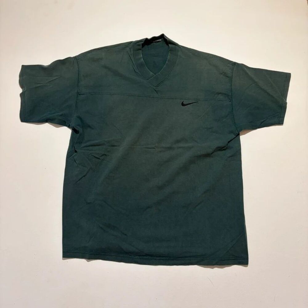 Vintage Green Nike T Shirt - Great sun fade - Tag Ripped